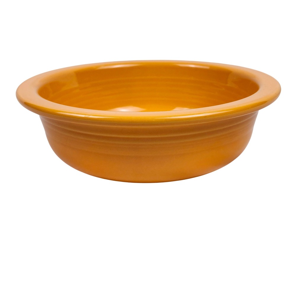 Fiesta Serving Bowl 8.25" Tangerine Orange Ceramic Soup Salad Bowl Nappy Rimmed